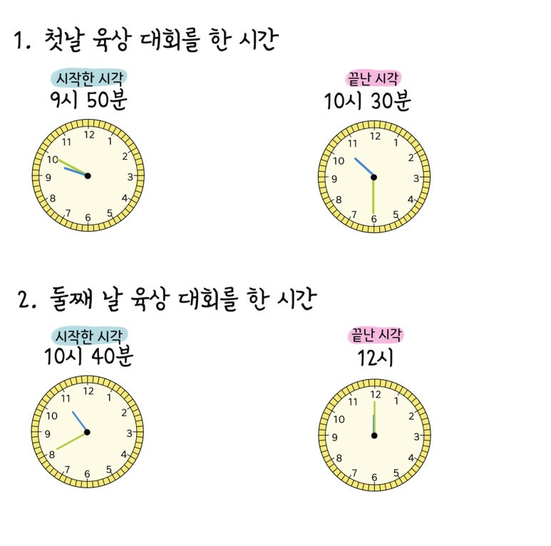 방법1 수직선 계산 1